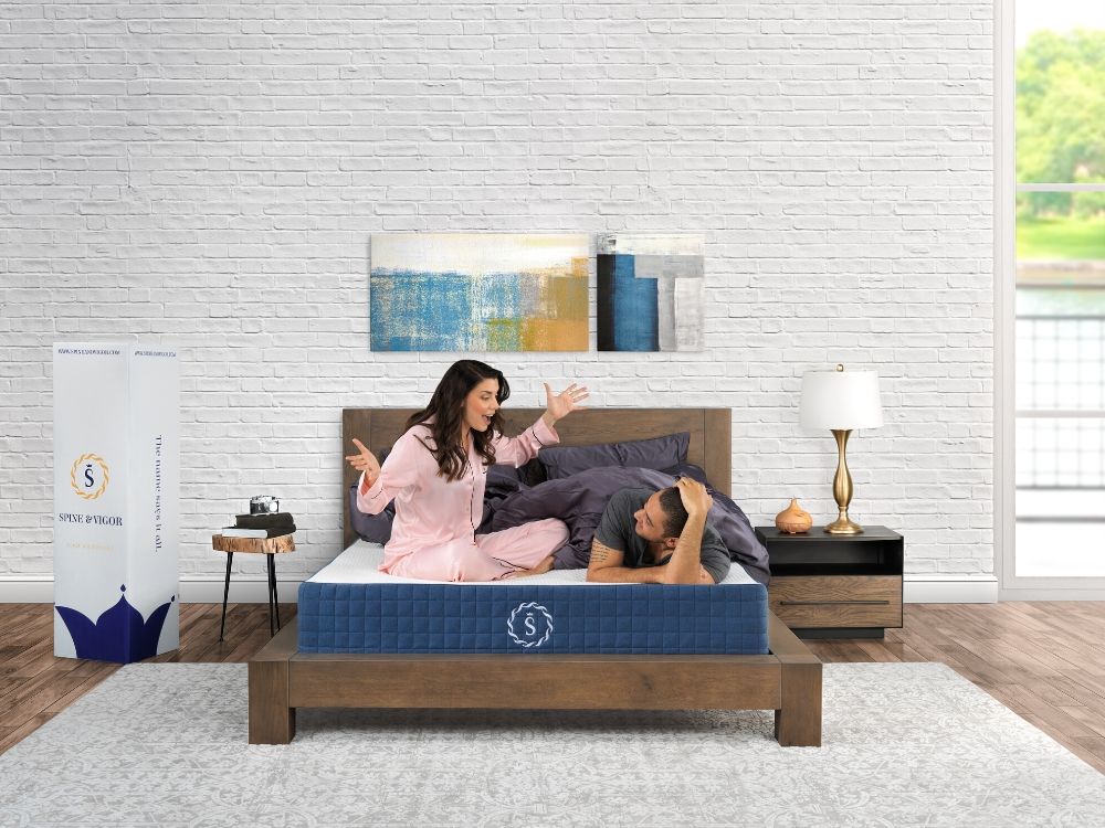 Mattress commercial photography with models family bed studio high end advertising