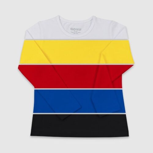 Creative apparel photography of multi colored t shirt e commerce