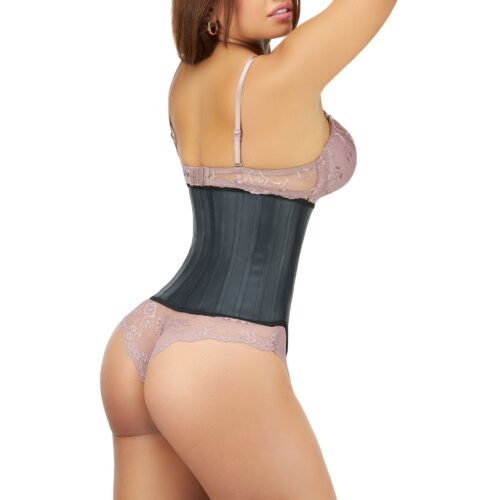 Product photography black waist trainer on a model with a white background by Isa Aydin NJ NY LA