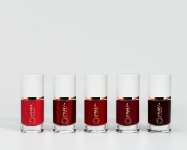 Nail color commercial product photography on a white background