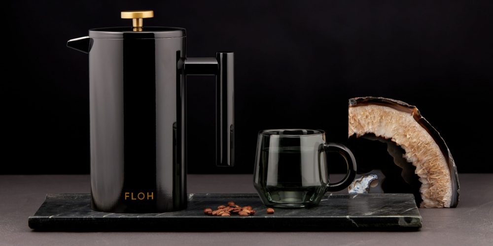Black color teapot product lifestyle photoshoot on a black background by Isa Aydin NJ NY LA