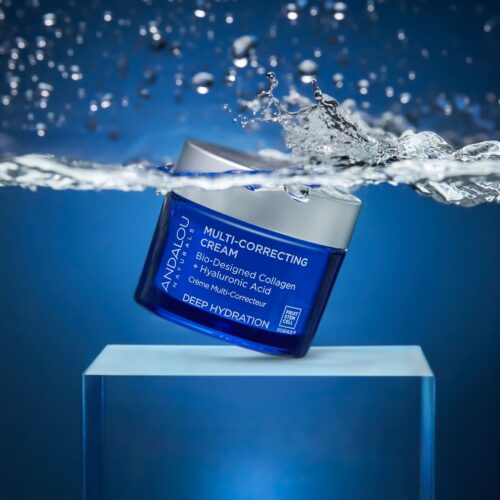 Creative commercial beauty product shot under the water with splash by Isa Aydin NJ NY LA
