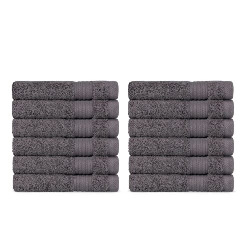 set of 12 towels piled up photo on a white background for an ecommerce listing