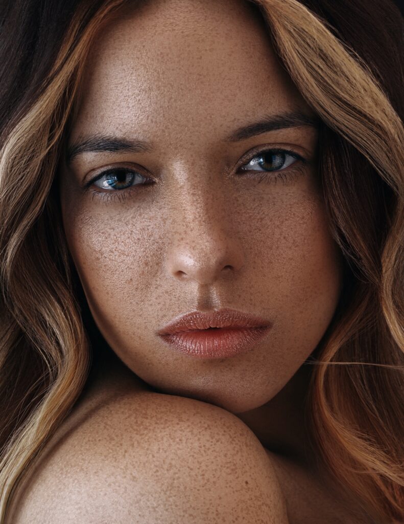 Professional close-up shot with the blonde female model by Isa Aydin NJ NY LA