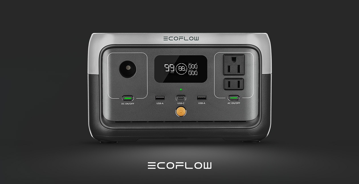 Commercial Ecoflow electronic product shot on a dark grey background by Isa Aydin NJ NY LA